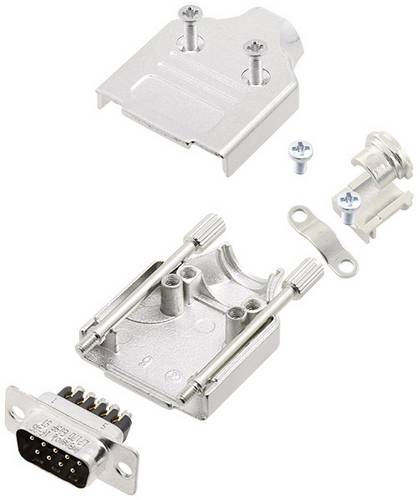 Amphenol L17MHDM09+L717DE09PST D-SUB Stiftleisten-Set 180° Polzahl: 9 Schrauben 1St.