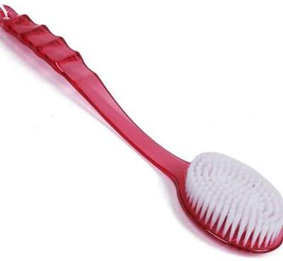 Uplifted Goods Extended Reach Dual Texture Back And Body Scrubber red