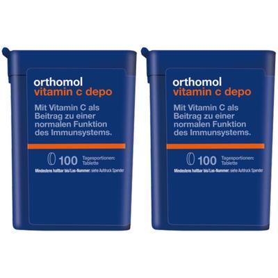 Orthomol Vitamin C depo - Nahrungsergänzungsmittel mit Depot-Wirkung für eine normale Funk 2x100 St Tabletten