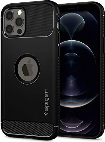 Spigen Rugged Armor Black iPhone 12/iPhone 12 Pro
