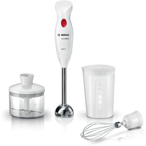 Bosch Stabmixer CleverMixx MSM24500, Set, 400 Watt, 1 Geschwindigkeitsstufe, weiß, Edelstahl