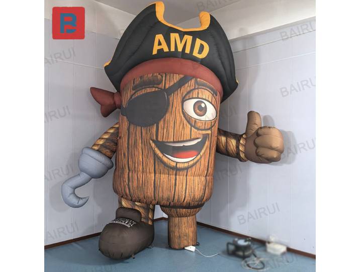 Poupée pirate gonflable, garçon pirate de dessin animé gonflable, adapté aux événements de fête à thème, avec souffleur