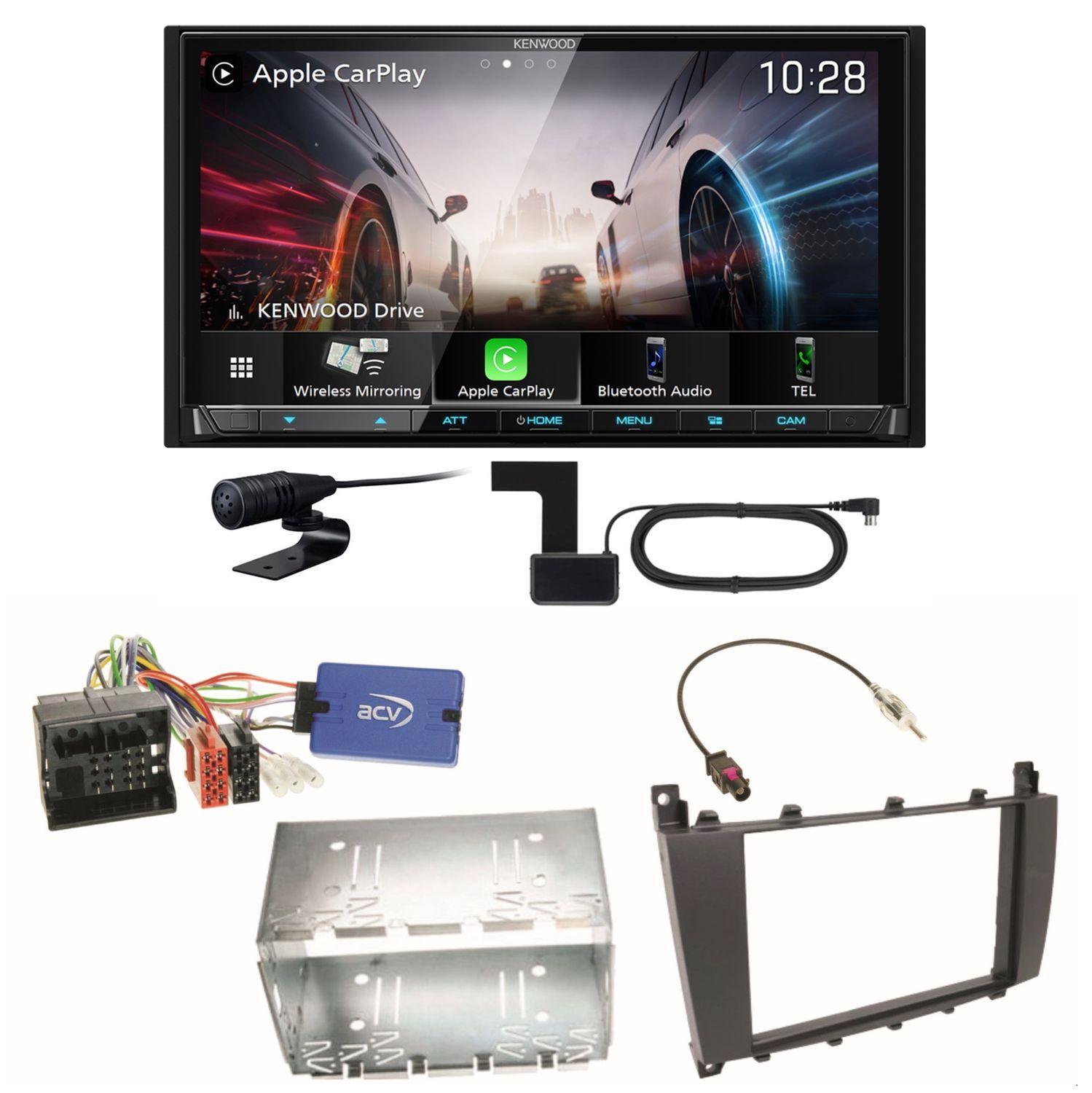 Kenwood DMX8021DABS Android Auto CarPlay Einbauset für Mercedes G Klasse W463