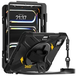 Crong Defender Plus – obrněný Hülle für iPad Pro 11" M5 (2025) / M4 (2024) (schwarz)