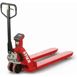 Stier, Fördertechnik, Wiege-Hubwagen mit Drucker 1kg-Schritte Tragkraft 2000kg