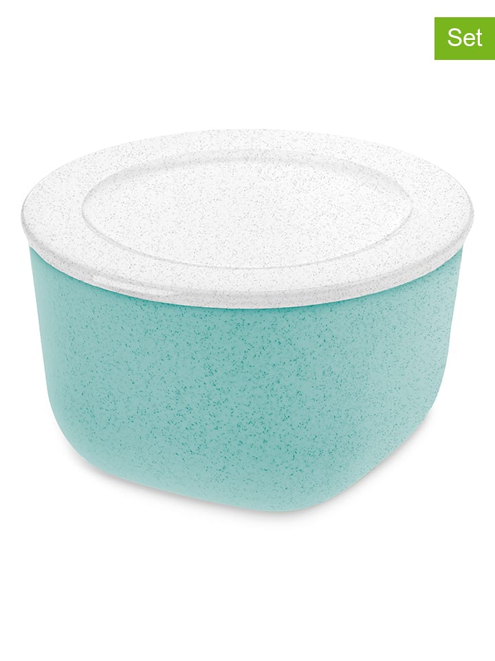 koziol 2er-Set: Frischhaltedosen "Connect" in Türkis - 1 l - onesize