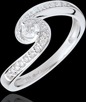Edenly Verlobungsring Schicksal - Wassermann - WeiÃŸgold - 0.28 Karat - 18 Kara