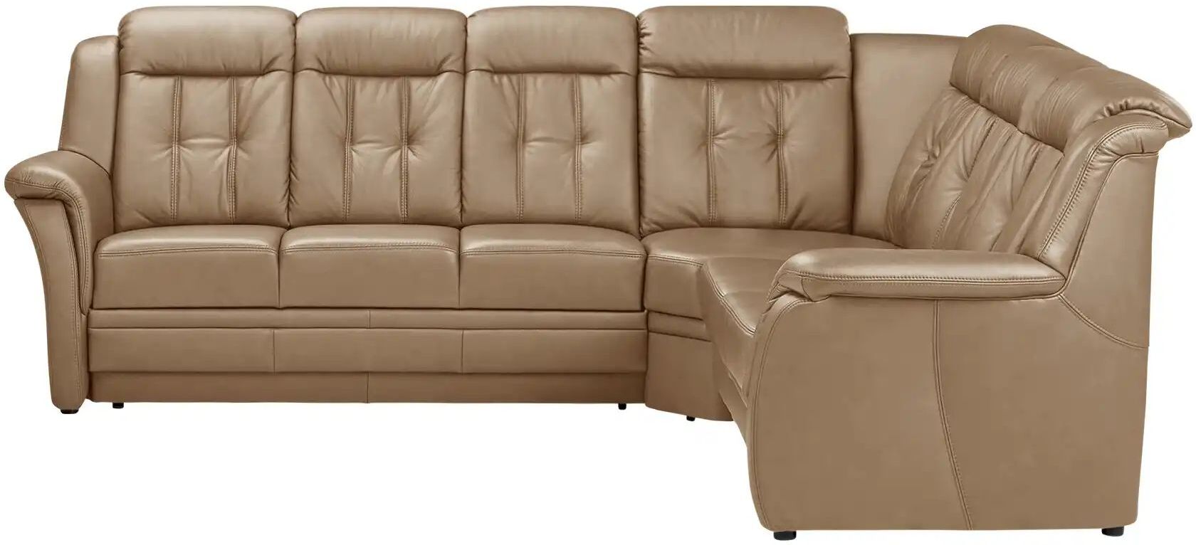 Polstermöbel Oelsa Komfort-Ecksofa aus Leder  Andorra ¦ braun ¦ Maße (cm): B: