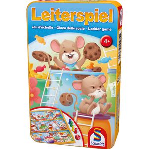 Schmidt-Spiele Brettspiel 51284 Leiterspiel, ab 4 Jahre, Metalldose, 2-4 Spieler