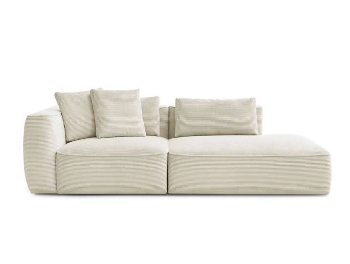 3er Sofa BOBOCHIC LEOPOLD Cord-Stoff beige