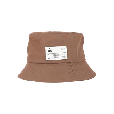 Strohhut SOS "Dovre", braun (karamell), Baumwolle, unifarben, Hüte Strohhut, mit trendigem Logopatch