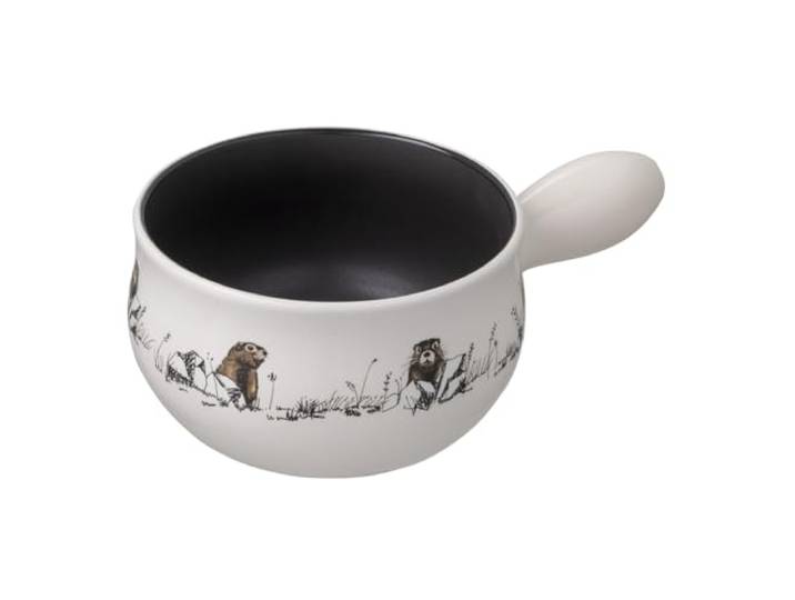 KUHN RIKON Caquelon Keramik Murmeli 20 cm Käsefondue-Topf Handarbeit