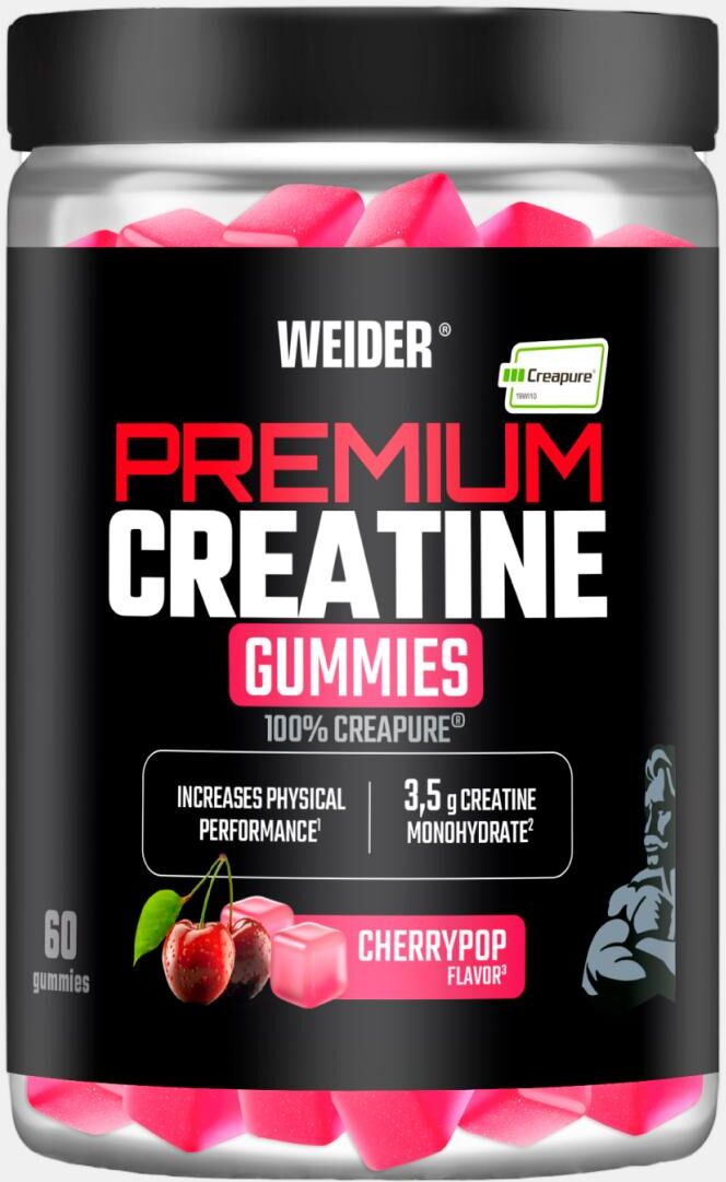 Weider Creatina en polvo Premiun 60 Gummies Cherry 375 g .