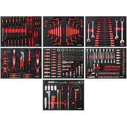Werkzeugwagen Einlagen Set mit 7 Einlagen Standard II