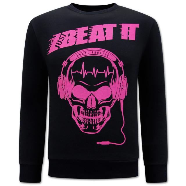 Local Fanatic Just beat it print sweater