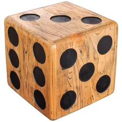 Invicta Interior Beistelltisch, Hocker Cube Würfel, 41 x 41 x 41 cm