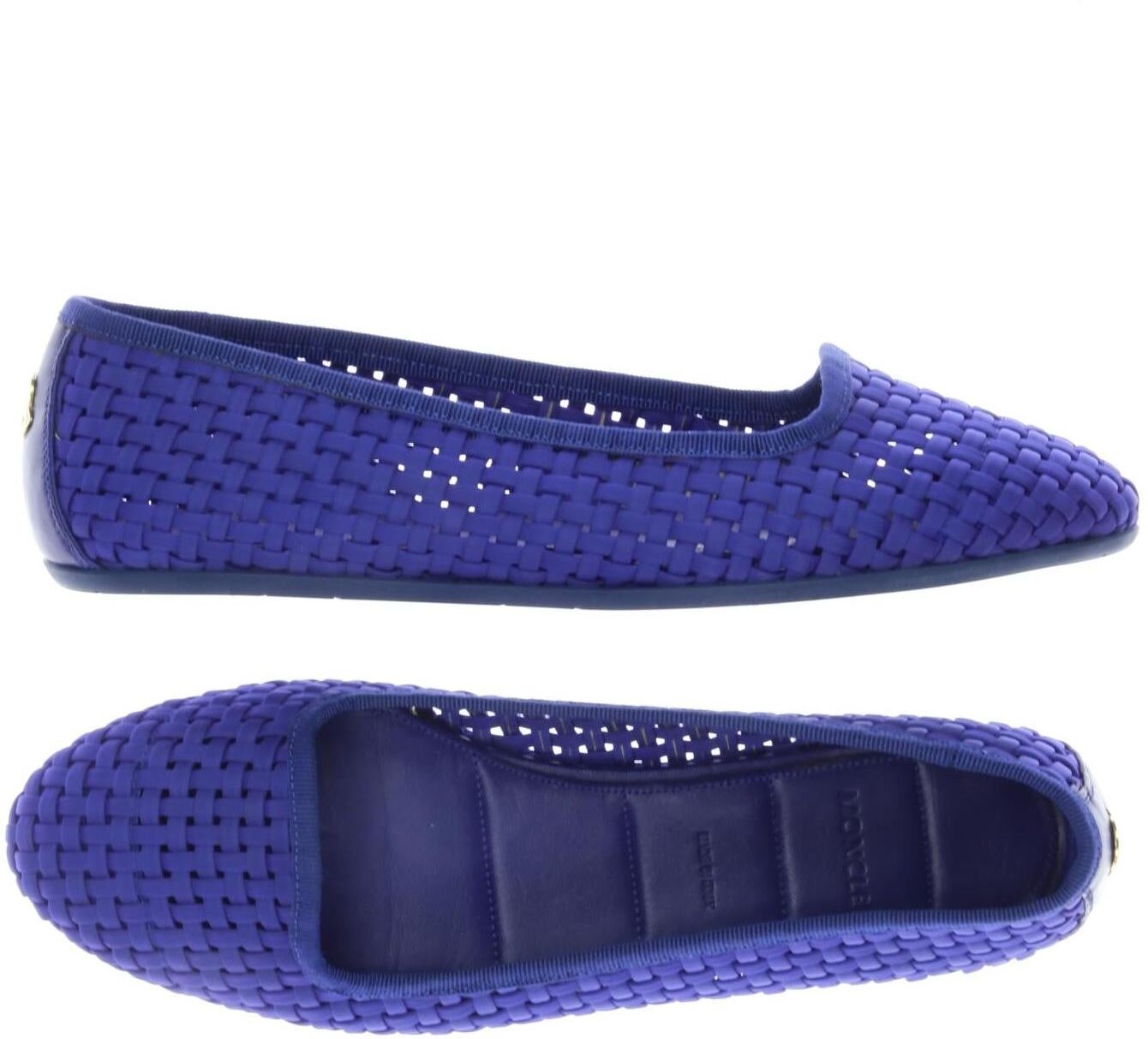 Moncler Damen Ballerina, Blau, Gr. EU 38, Leder - Second Hand