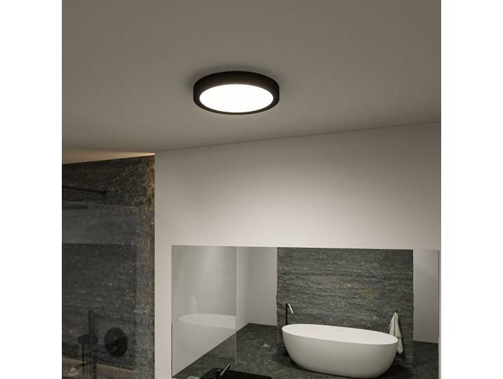 Tega LED Deckenleuchte IP44 Weiß/Schwarz - Paulmann - Badezimmer - Modern - Kunststoff - Bündig