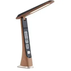 Halterrego, Tischlampe, Lampe de bureau avec fonction réveil, affichage de l'heure, lumiosité réglable