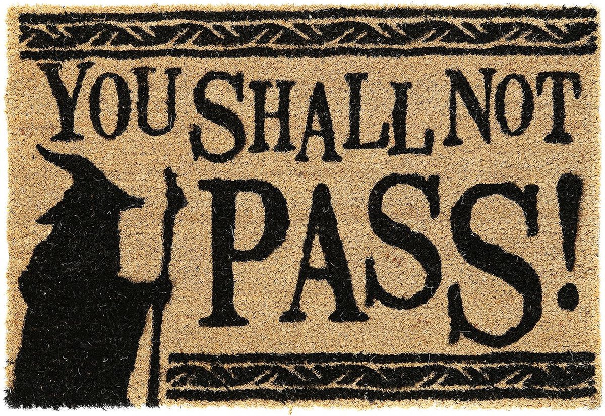 Pyramid International The Lord Of The Rings You Shall Not Pass Deurmat - Bruin - 40 x 60 cm