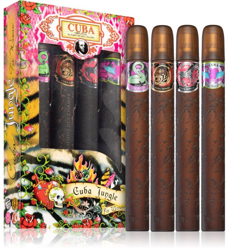 Cuba Jungle coffret cadeau pour femme 4x35 ml