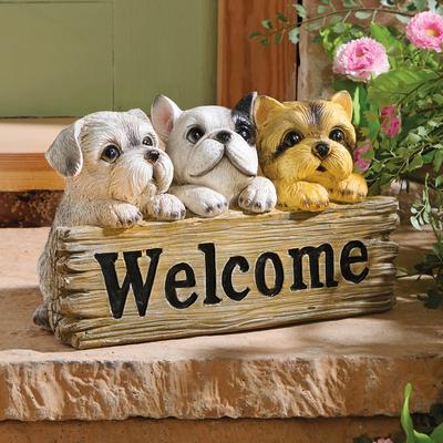 Dekoaufsteller Hunde "Willkommen"