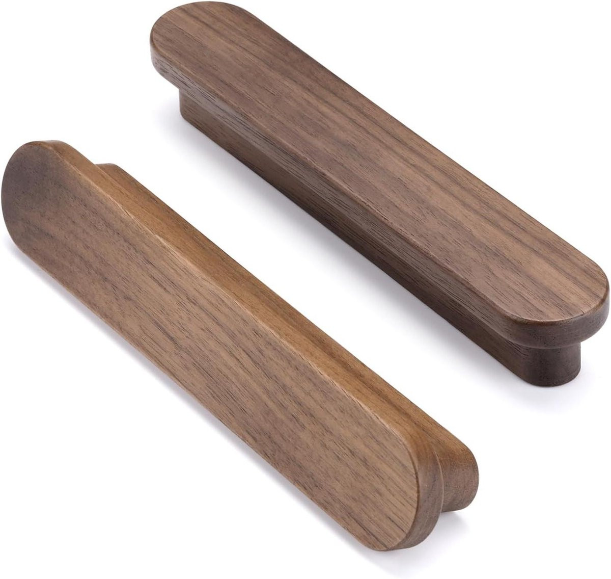 Houten Meubelgrepen van Massief Walnotenhout - Kastgrepen en Ladehandvatten met een Gatafstand van 128mm