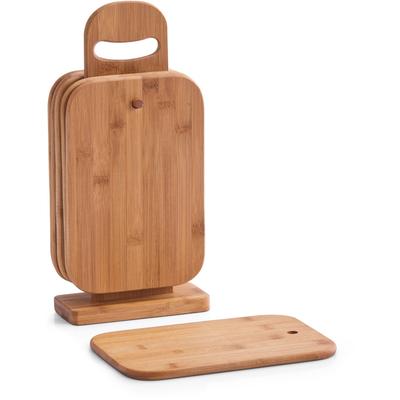 Frühstücksbrett ZELLER PRESENT "Bamboo", braun, B:15cm H:1cm L:21cm, Bambus, Schneidebretter, Einhängbare Holzbrettchen