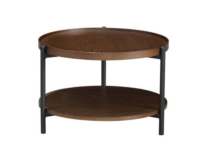 Livin24 Table basse Ø58 cm Rio chêne rustique