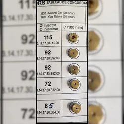 Erdgas Düsen 5x Düsen für Erdgas 20mbar