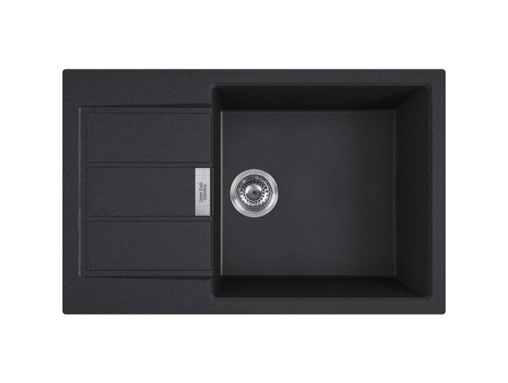 Dieter Knoll Spüle, Schwarz, Stein, 78x20.7x50 cm, Küchen, Küchenausstattung, Küchenspülen, Granitspüle