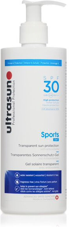 Ultrasun Transparent Sun Protection SPF30 Sports Gel 400ml