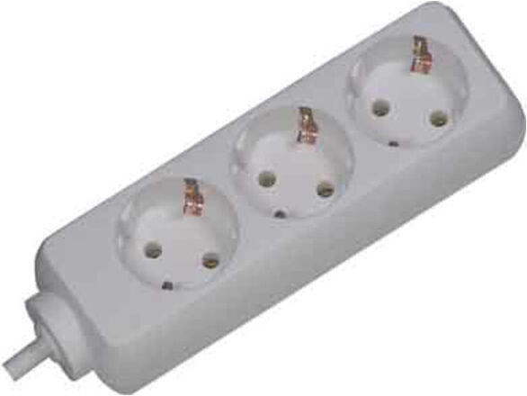 Bachmann Multiprise 3x avec prise coudée blanc 387.270S (387.270S)