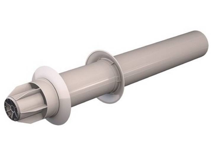 Terminal Horizontal Rolux Gaz Diamètre 60/100mm Longueur 800mm Aluminium