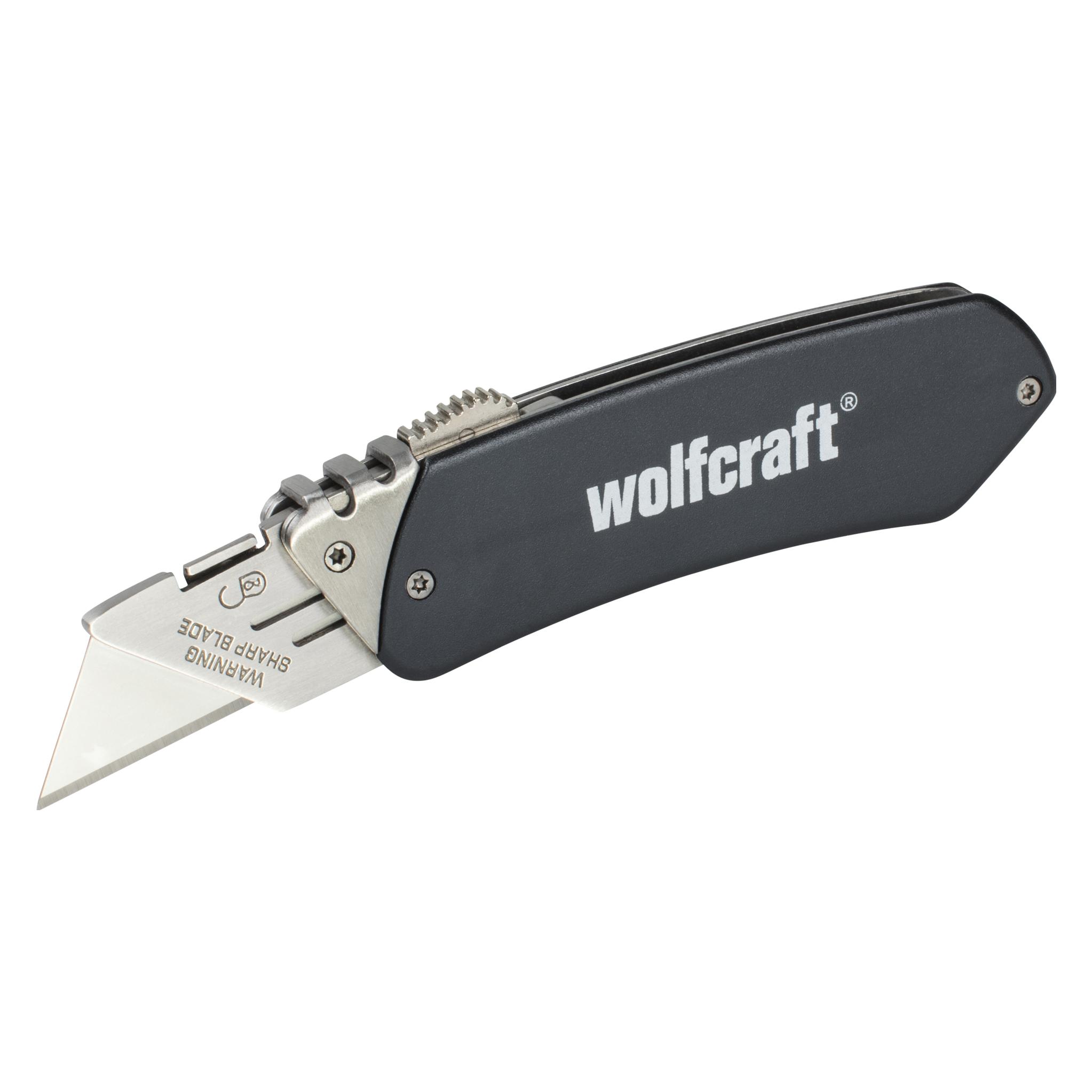 wolfcraft 1 Alu-Freizeitmesser, einziehbare Klinge (Cutter) (4124000)