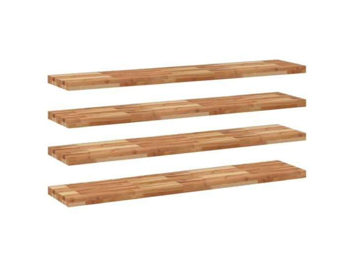 MABCQRTY 4er Set Schweberegal Akazie Massivholz 160x30x4 cm Wandregal Wandboard aus veredeltem Akazienholz für Wohnzimmer Schlafzimmer Bad & Küche. Platzsparende Aufbewahrung im 4er Pack.