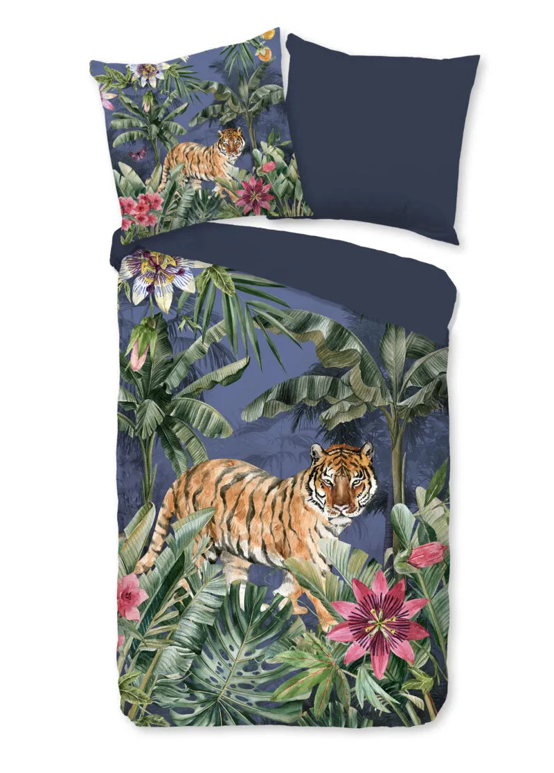 Pure Dekbedovertrek Tijger in de Jungle - Multicolour - 135 x 200 cm - Microvezel