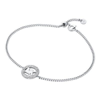 Armband MICHAEL KORS "Schmuck Geschenk Metall Armschmuck PREMIUM", silber (metallfarben, kristallweiß, kristallweiß), Armbänder, Damen, 21,5cm, Metall, Armband, mit Zirkonia (synth.)