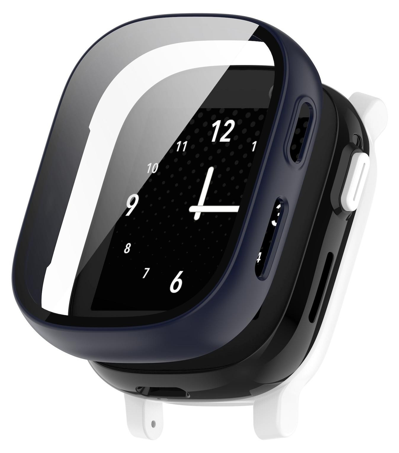 Wigento Kunststof Hoesje voor Xplora X6 Play / X6 Kinderhorloge met Beschermglas, Donkerblauw