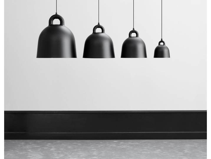 Bell Pendelleuchte Medium Schwarz - Normann Copenhagen - Wohnzimmer - Aluminium