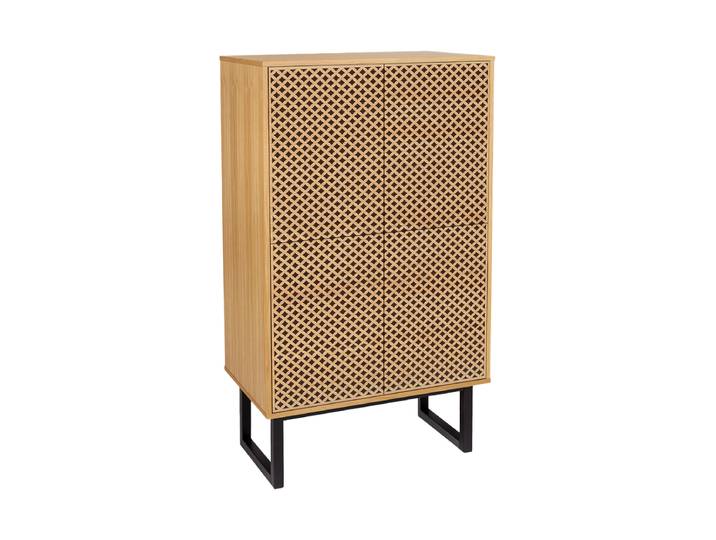 Design Highboard „Camden Diamond“ Eiche Natural, Schwarz MR.WOOD