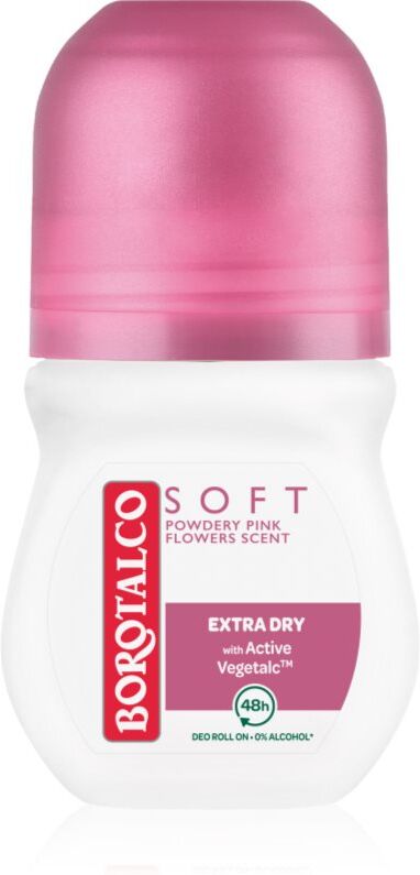 Borotalco Soft Talc & Pink Flower Talc & Pink Flower roll-on deodorant without alcohol 50 ml