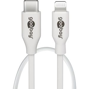 Goobay Ladekabel 39446, weiß, 1m, USB-C auf Apple Lightning, 87W Schnellladekabel