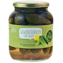 NurPuur Gewürzgurken süß-sauer bio 680g