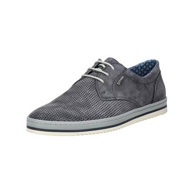 Schnürschuh IGI & CO "IGI & CO Halbschuhe Leder", Herren, Gr. 44, blau (jeans), Leder, Schuhe Schnürschuh