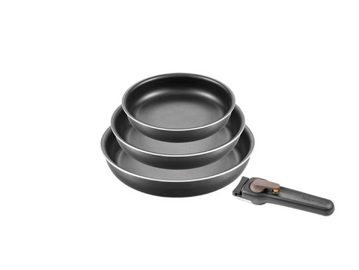 Tescoma Bratpfanne Bratpfannen-Set mit abnehmbarem Griff VARIO, 4-teilig