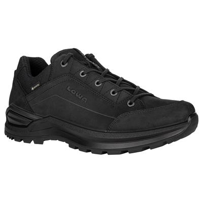 Wanderschuh LOWA "RENEGADE EVO GORE-TEX LO W", Herren, Gr. 43,5, schwarz, schwarz, Nubukleder, Schuhe Wanderschuh, wasserdicht, winddicht,atmungsaktiv dank GORE-TEX Membrane