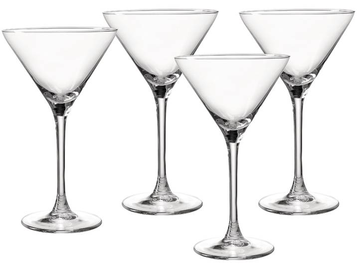 Martiniglas RITZENHOFF & BREKER Rumba , transparent, B:11cm H:18cm Ø:11cm, Glas, Trinkgefäße, Martiniglas, 4er Set, je 90 ml