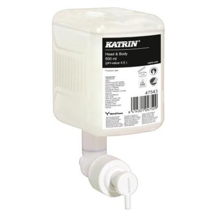 Katrin Duschgel Head & Body Arctic Breeze 12 x 500 ml wohltuendes Balsam für Körper und Haare, 12 S (500 ml) (47543)