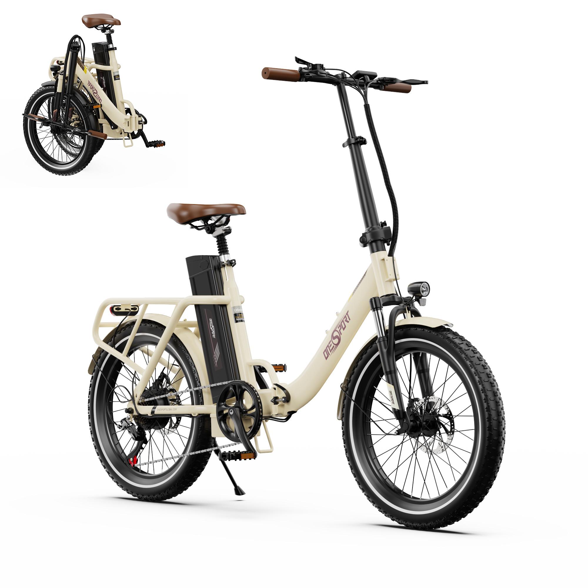 Onesport 20" Elektrofahrrad, Pedelec,ebike 48V/17Ah Lithium-Akku,25km/h